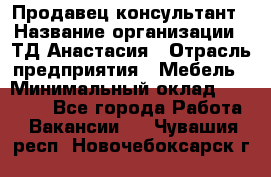 Продавец-консультант › Название организации ­ ТД Анастасия › Отрасль предприятия ­ Мебель › Минимальный оклад ­ 20 000 - Все города Работа » Вакансии   . Чувашия респ.,Новочебоксарск г.